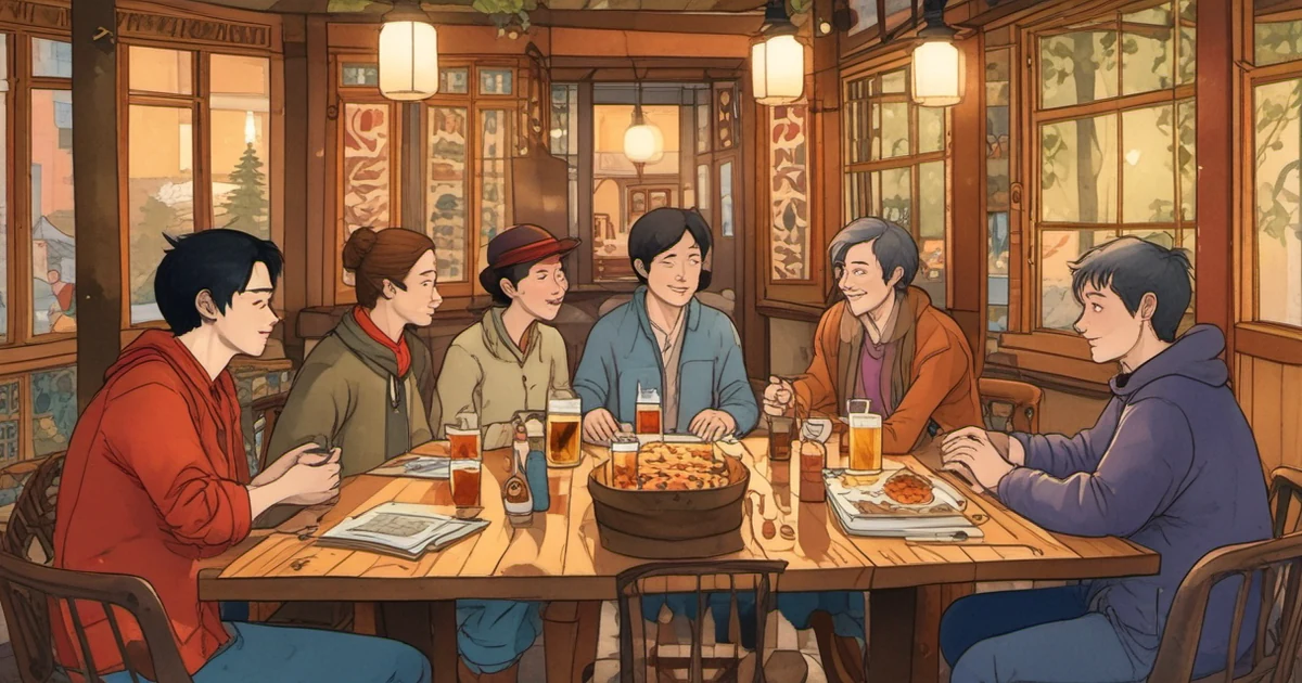 和大家一起喝啤酒